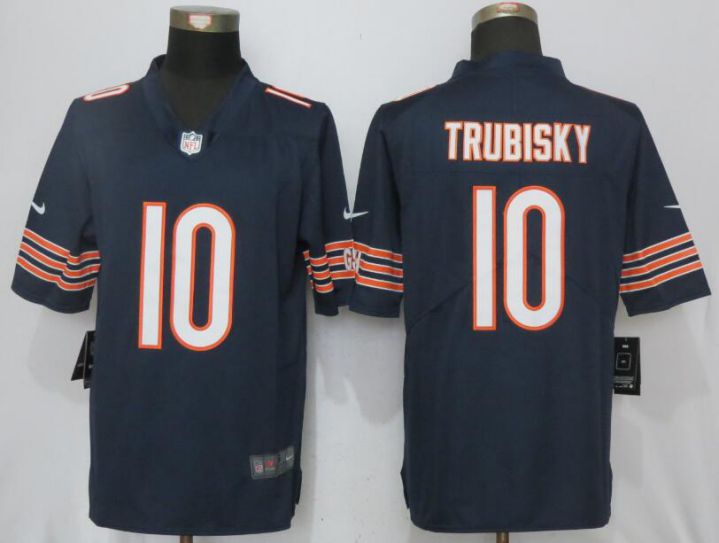 2017 NFL New Nike Chicago Bears #10 Trubisky Navy Blue 2017 Vapor Untouchable Limited Player